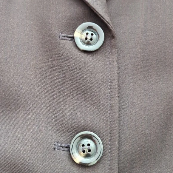 Le Suit Brown 3 Button Fitted Blazer Size 10 - Picture 6 of 8